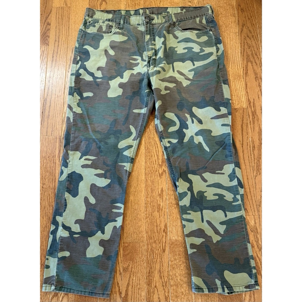 Levi's 541 Camo Jeans Men's 40x32 Athletic Taper Woodland Camouflage Denim